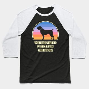 Wirehaired Pointing Griffon Vintage Sunset Dog Baseball T-Shirt